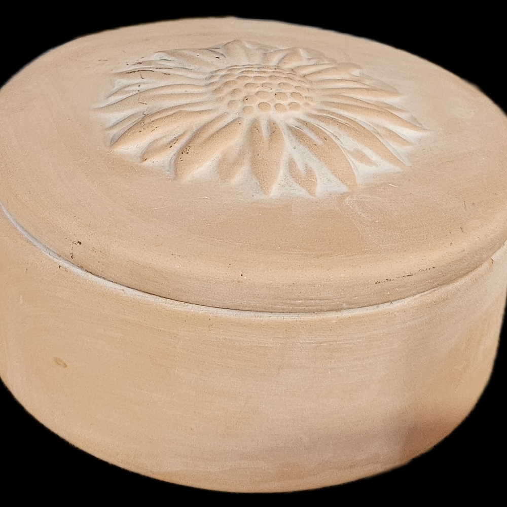 Sunflower Embossed Tan Decorative Box
